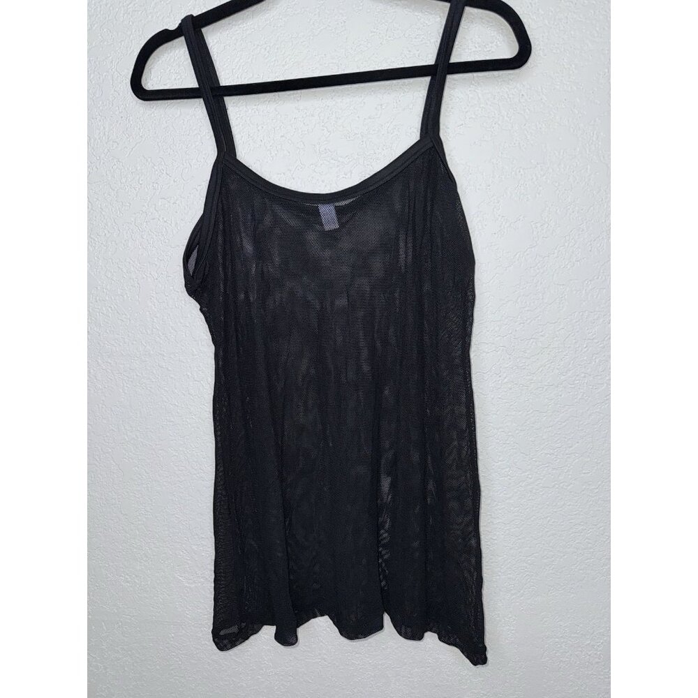 Mare Mare Swim Suit Cover Up Mesh Black Tank Dress Swimwear Dress Beach Large K